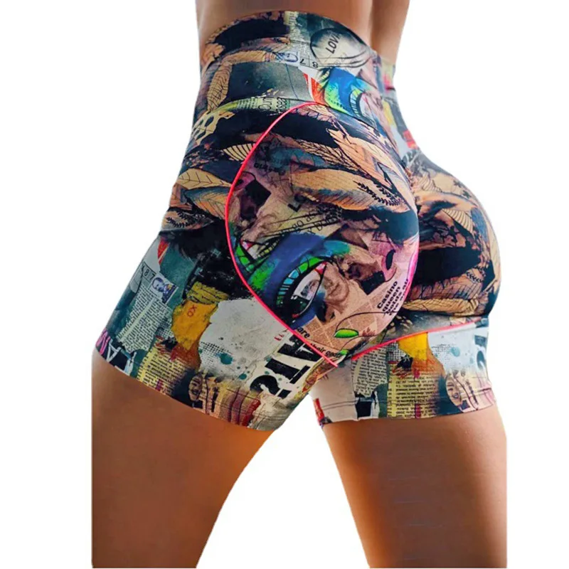 

AQEK High Waist Sexy Women's Sports Shorts Athletic Gym Workout Fitness Yoga Leggings Briefs Athletic Breathable Skinny Shorts