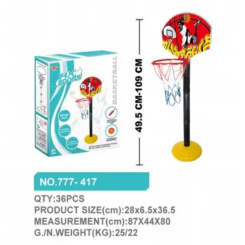 Kids Portable Basketball Hoop Sensory Basketball Court Hoop Set With Inflatable Ball And Pump Kids Sports Ball Toys With 3