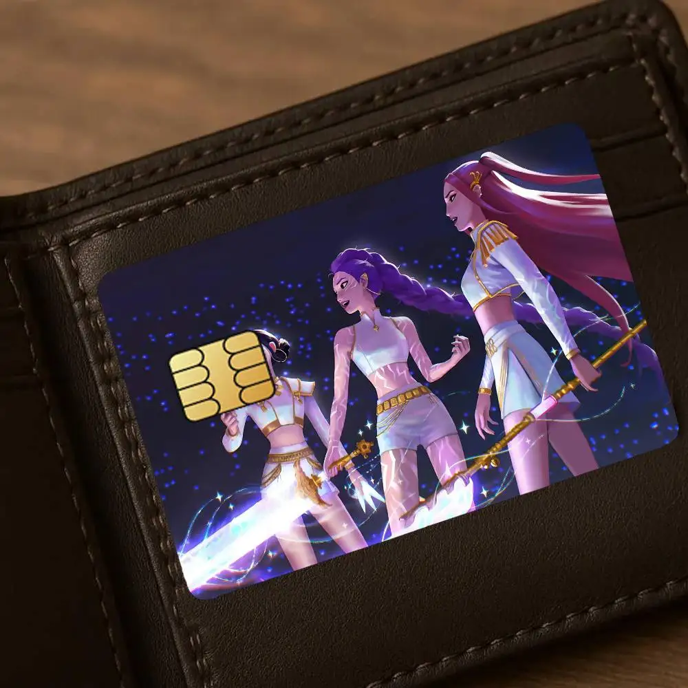 Kpop Demon Hunter HUNTR/X & Derpy Credit Card Stickers – Waterproof PP Anime Card Skin (4PCS)