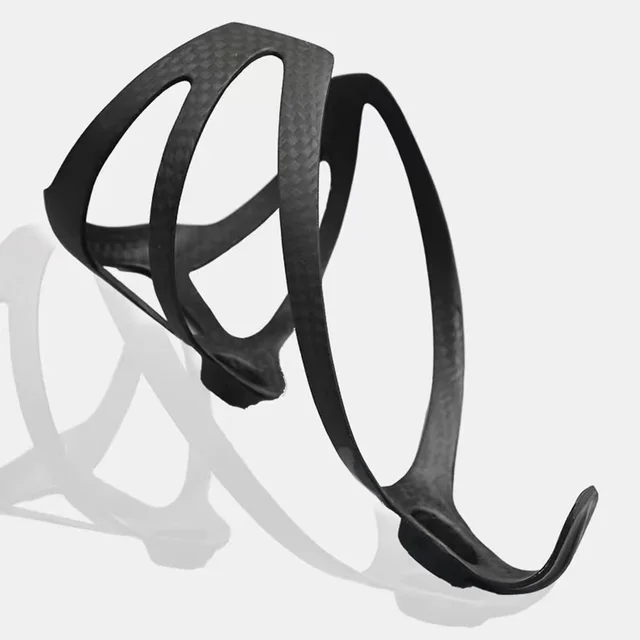 2PCS No Logo 3K Carbon Fiber Bicycle Water Bottle Cage MTB Road Bike Water Bottle Holder Cages, Matte Black, Weight (16±2g) 2