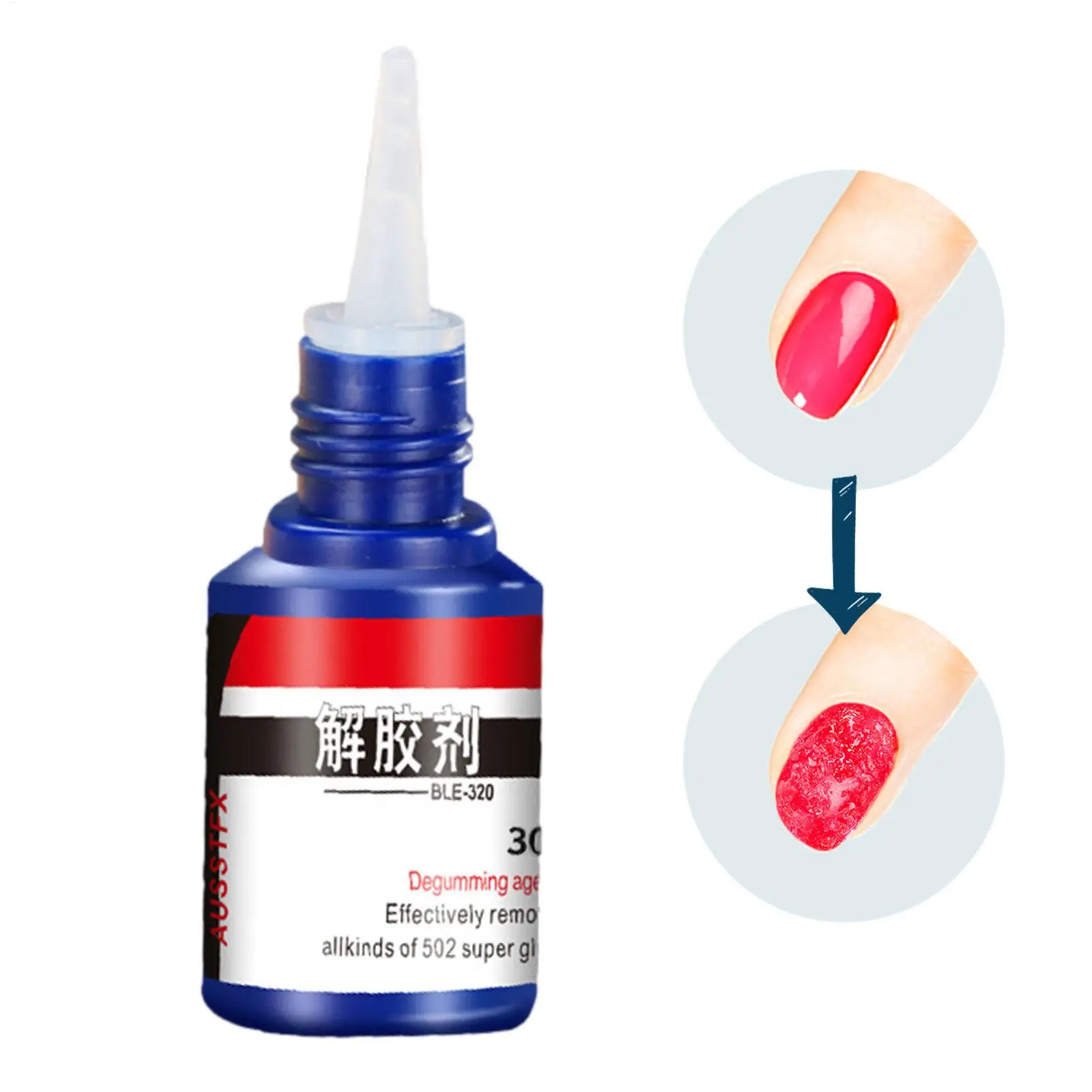 Degumming Agent Super Glue Remover Degumming Agent 30g Multipurpose Adhesive Superglue Remover Cleaner Erase Adhesive for Uv