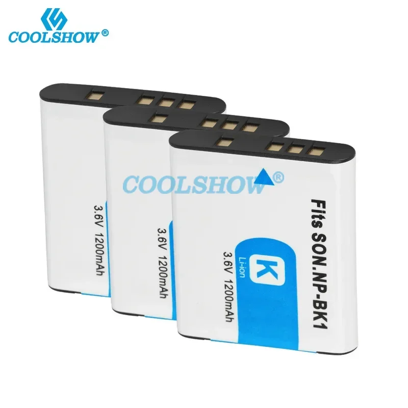 Camera Battery NP-BK1 NP BK1 Battery for SONY Cyber-shot S750 S780 S950 S980 W180 W190 W370 MHS-PM1 CM5 NPBK1 1200mAh Camera Batteries rechargeable battery