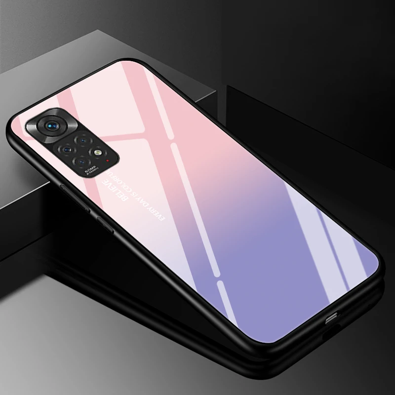 Premium Tempered Glass Hard Back Cover - Sleek Protective Case with Enhanced Durability