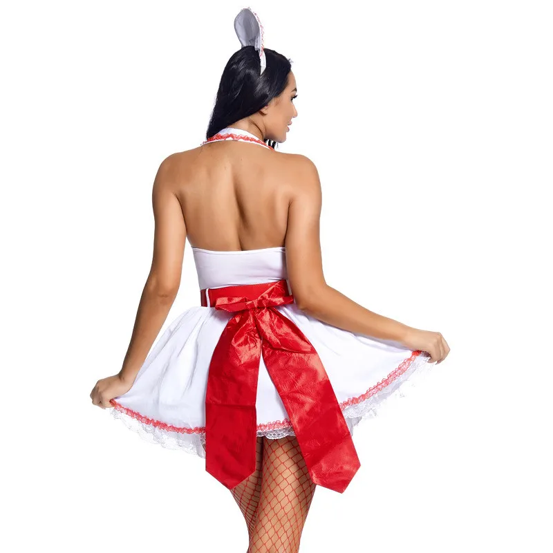 Fantasy Party Sexy Nurse Costume Flirting Women Outfit Halloween Fantasias Womens Role Play Games