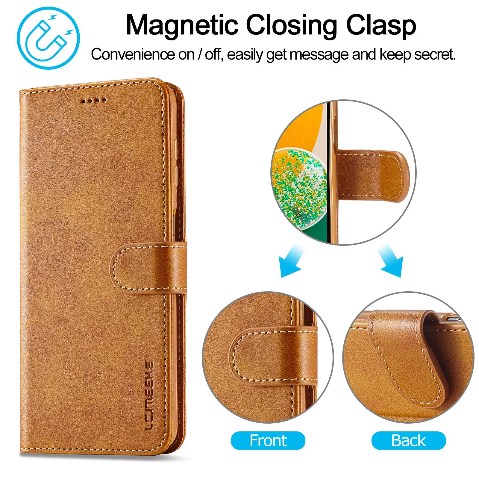 Leather Flip Wallet Phone Case Cover