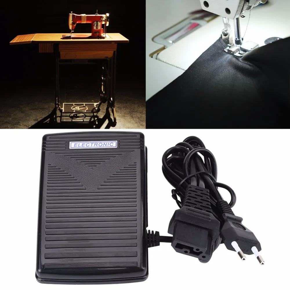 가정용 재봉틀 발 제어 페달 W 코드, 바느질 도구, EU 플러그, DIY 가정용 정원 도구 액세서리, 200-240V
