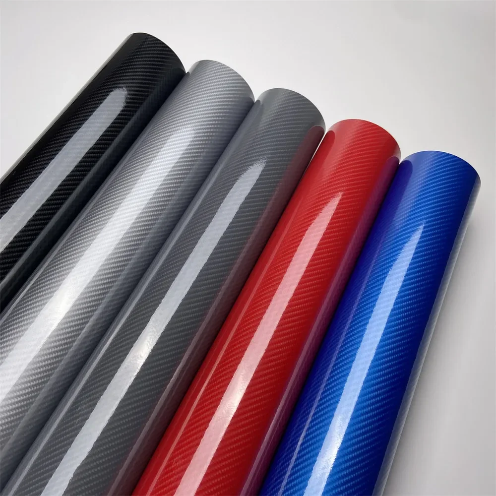 Auto Tuning Self Adhesive 6D Carbon Fiber Wrap Film Car Motorcycle Waterproof Stickers Carbon Film Car Color Change Decals carbon fiber vinyl wrap