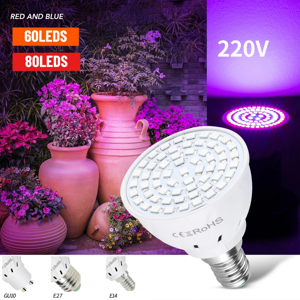LED E27 Lante à Spectre Complet élèvent Une Ampoule De Lampe Pour La