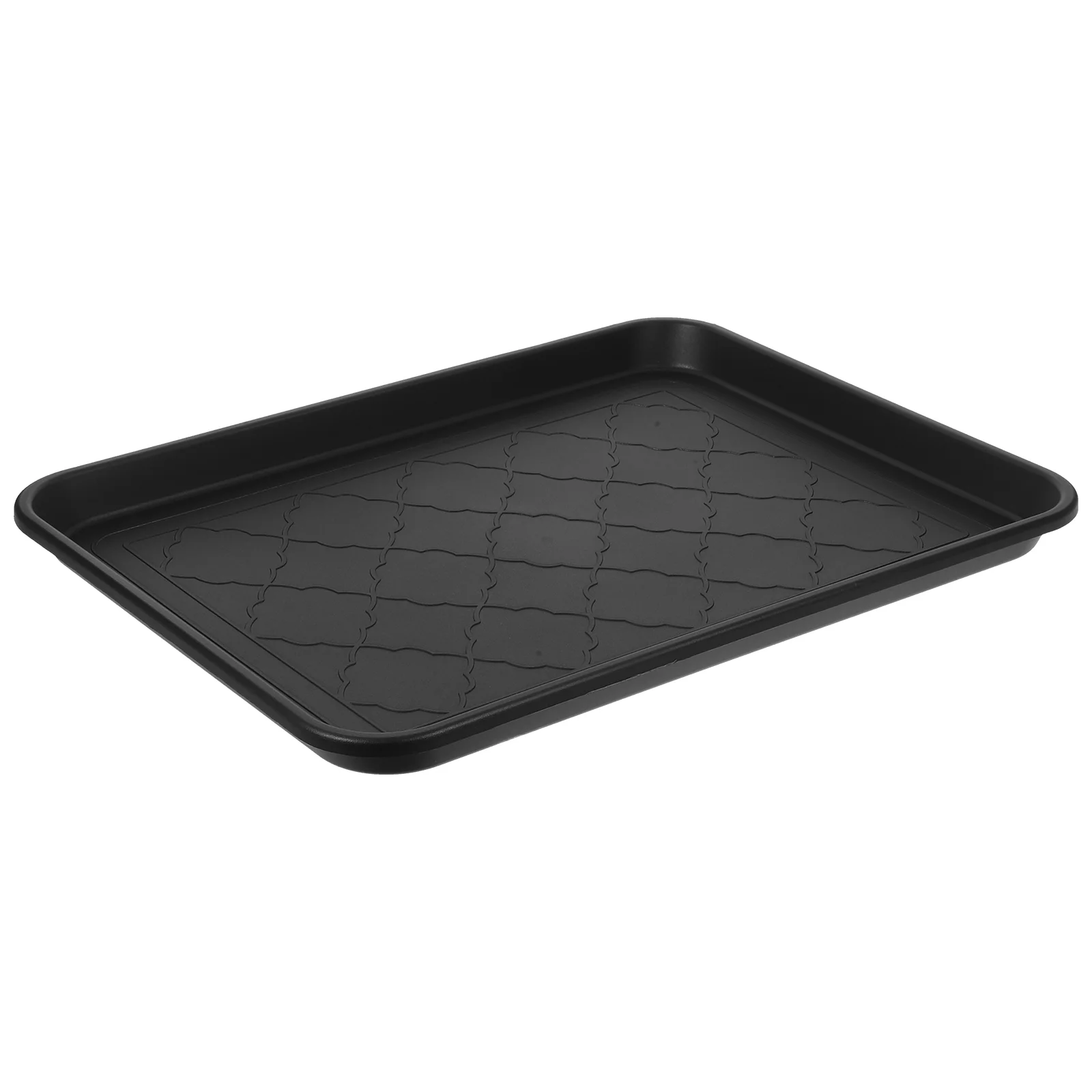 

Black Sundries Storage Plate Wear-Resistant Plastic Pet Feeder Tray Multi-Functional Planter Holder Bonsai Tray