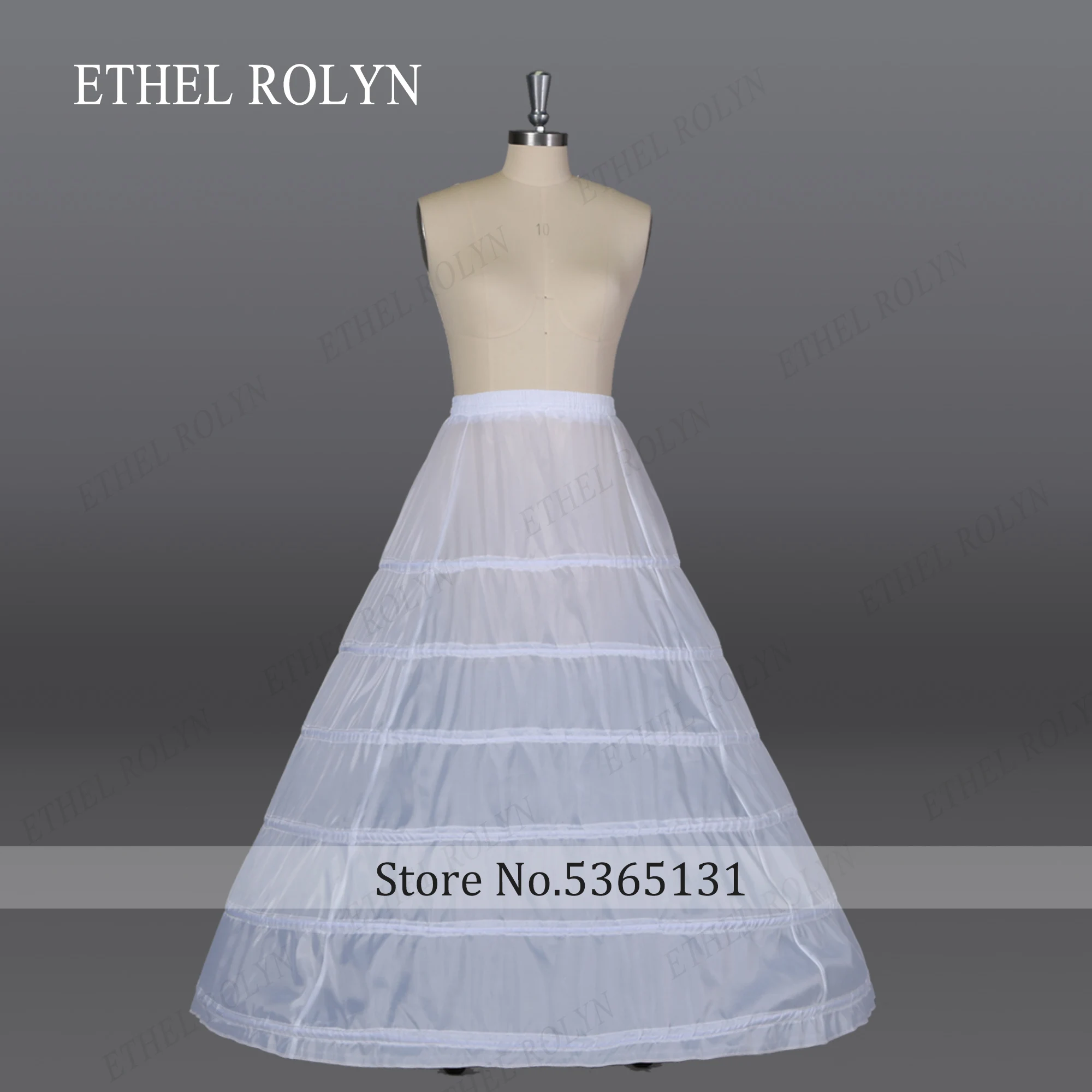 ETHEL ROLYN 6 Hoops Crinoline Long Wedding Petticoat For Ball Gown Dress Underskirt Half Slips Wedding Accessories petticoat skirt petticoat underskirt wedding underskirt wedding petticoat