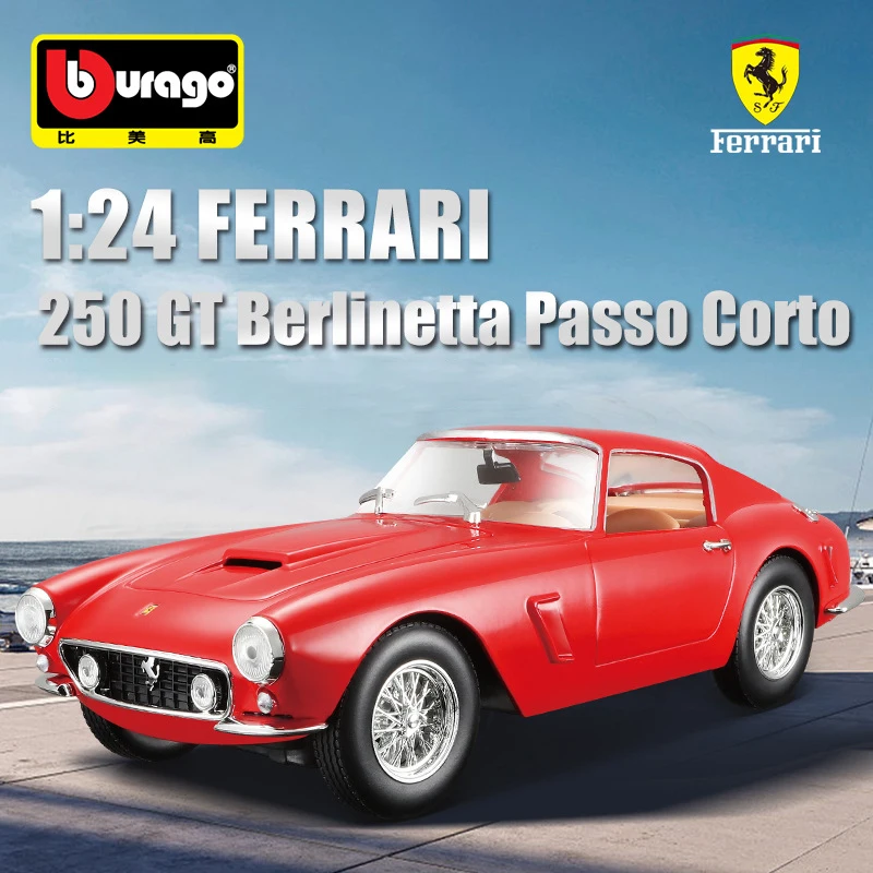 

Модель суперкара Bburago Ferrari 250 GTO 1:24 из литого металла, детская игрушка, подарок для парня, коллекция коллекционных автомобилей из сплава