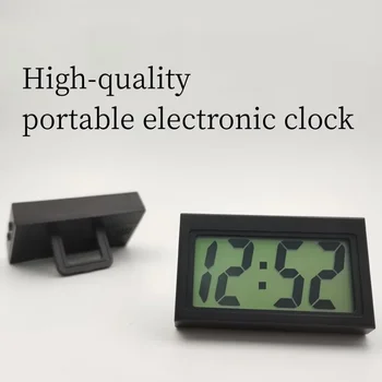 Mini Portable Desk Clock Date 12H Time Display AG10 Battery Powered Electronic Table LCD Clock for Travel Car Bedroom Home Decor 2