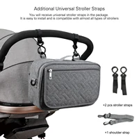 Small Diaper Bag Stroller Bag Diaper Organizer Caddy for Diapers with Changing Mat, Stroller Straps and Adjustable Shoulder 1
