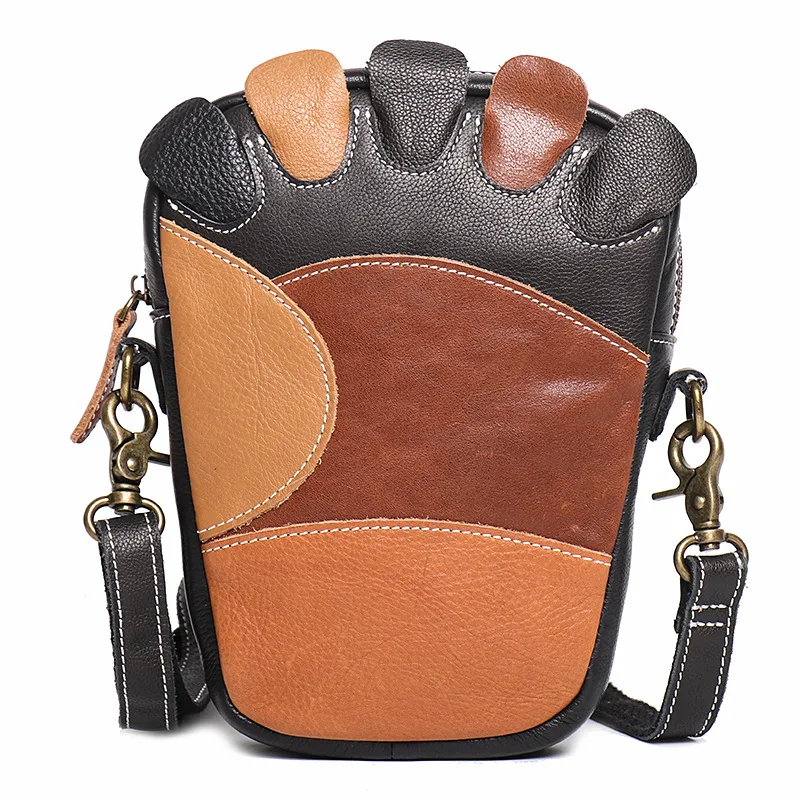 

Unisex Vintage Men's simple Leather Multicolor Small shoulder bag phone bag Crossbody Bag