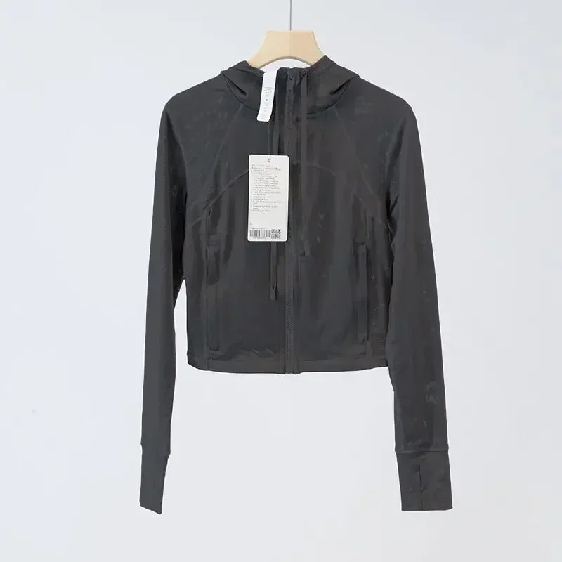 With Women Long Sleeve With Pockets Define Sports Jacket Yoga Jogging Quick Dry Breathable Fitness Running Workout Coat
