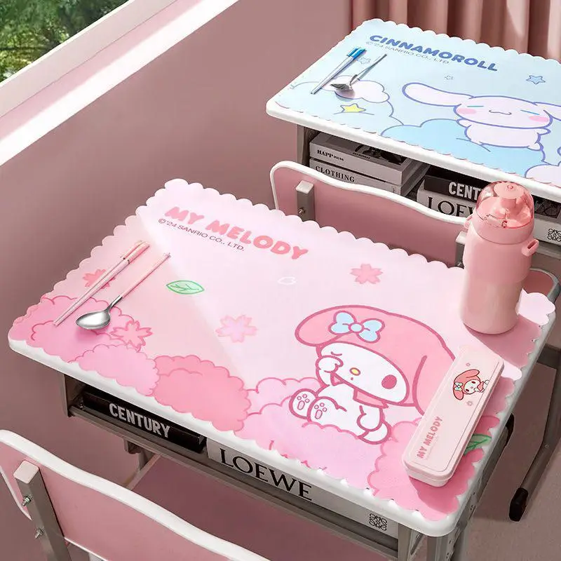 

Новинка, милая фотовспышка My Melody Cinnamoroll, мультяшный домашний водонепроницаемый маслостойкий портативный складной коврик для стола