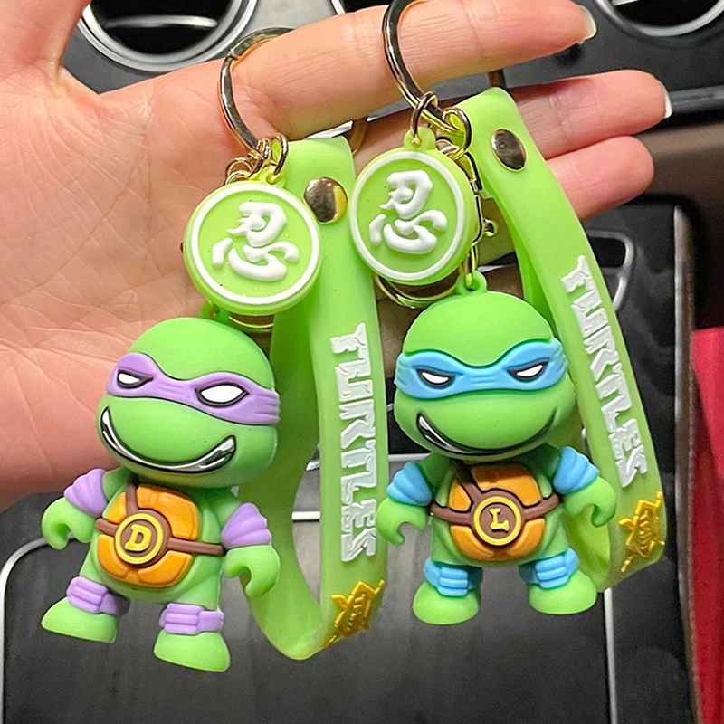 In Stock Teenage Mutant Ninja Turtle Keychain Cartoon Tortoise Keyring Leo  Raph Mikey Don Boy Girl Key Chains Children Gifts - AliExpress