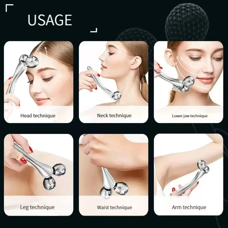 Facial Massager 3D Facial Roller Massage V Shape Face Lifting Full Body Relaxation Beauty