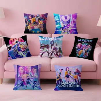 Trendy K-Pop Demon Hunters Printed Decorative Pillowcase 1