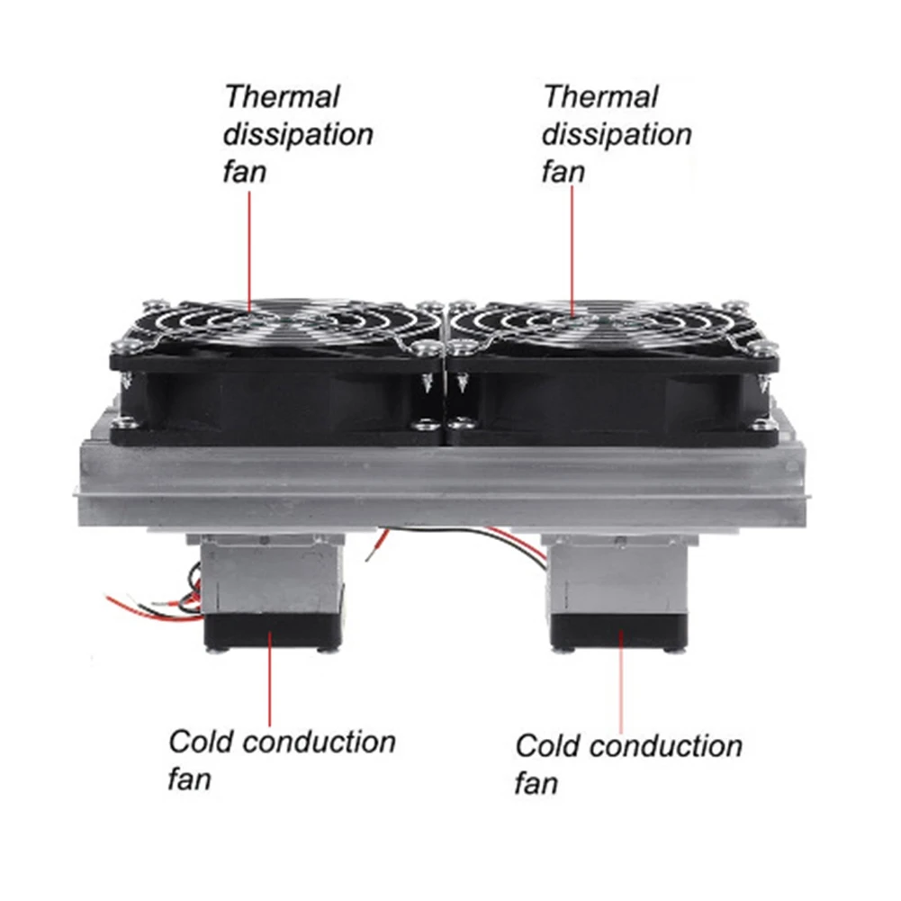Thermoelectric Refrigeration Cooler DC12V Semiconductor Air Conditioner Dual Fan Cooling System Accessories DIY