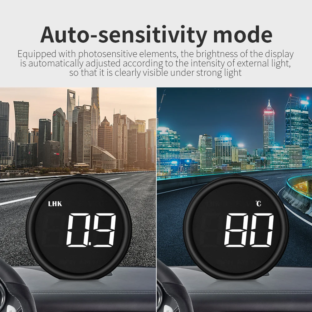 New B1 OBD2 HUD Car Head Up Display Projector Alarm EOBD Auto Fuel Consumption Speedometer Water Temperature Gauge Voltmeter