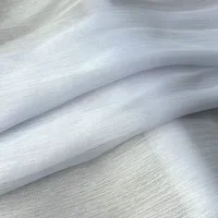Silver Silk Sheer Crepe Chiffon Fabric Thin Crinkled Shiny Tulle For DIY Sewing Costume Shirts Wedding Party Backdrop Decoration 5