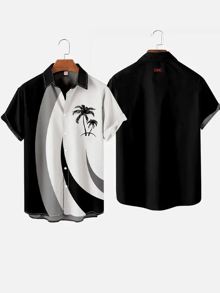Hawaiian Style Men's Casual Short Sleeve Shirt 3D Printed Comfortable Lapel Open Cardigan Men's Tops Plus Size Shirt
