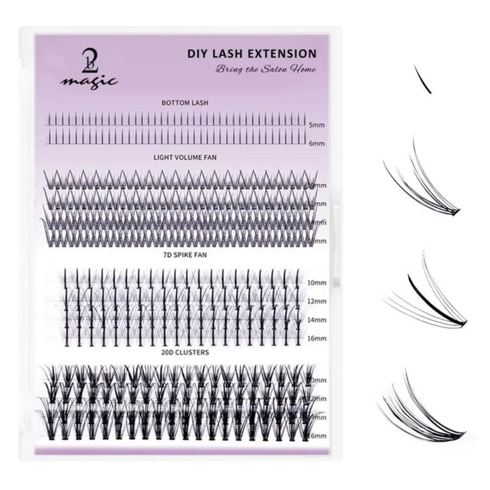 

3D DIY Cluster Lashes Mix Styles Natural Bunch False Eyelashes Segmented Beam 10-16mm D Curl Individual Eyelashes