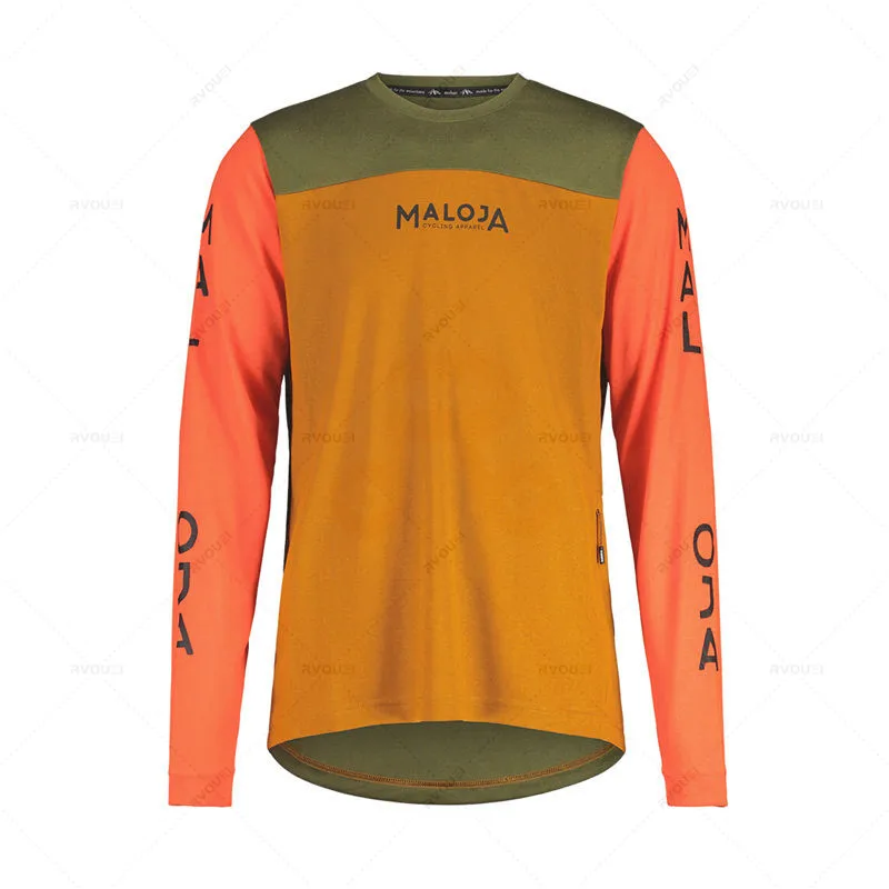 thumbnail image 1 of Camiseta de ciclismo de montaña para hombre, camiseta de motocross, BMX, Poc, de secado rápido, transpirable, para descenso, para verano, para ciclismo de montaña todoterreno, Malojaing Racing Team, 1 of 5