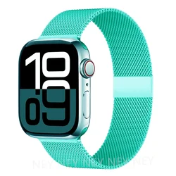 Elegant Milanese Loop Stainless Steel Watch Strap - Premium Sport Bracelet - 42 - 44 - 45 - 49 - S10 46mm (Spearmint 20)