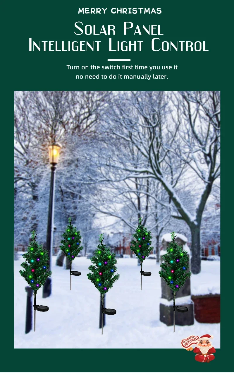 Description Picture 4 of itemLED Solar Ground Lights Outdoor Waterproof Pine Cypress Tree Floor Lamp Christmas Decorative Lanterns Garden Courtyard Lawn Lamp