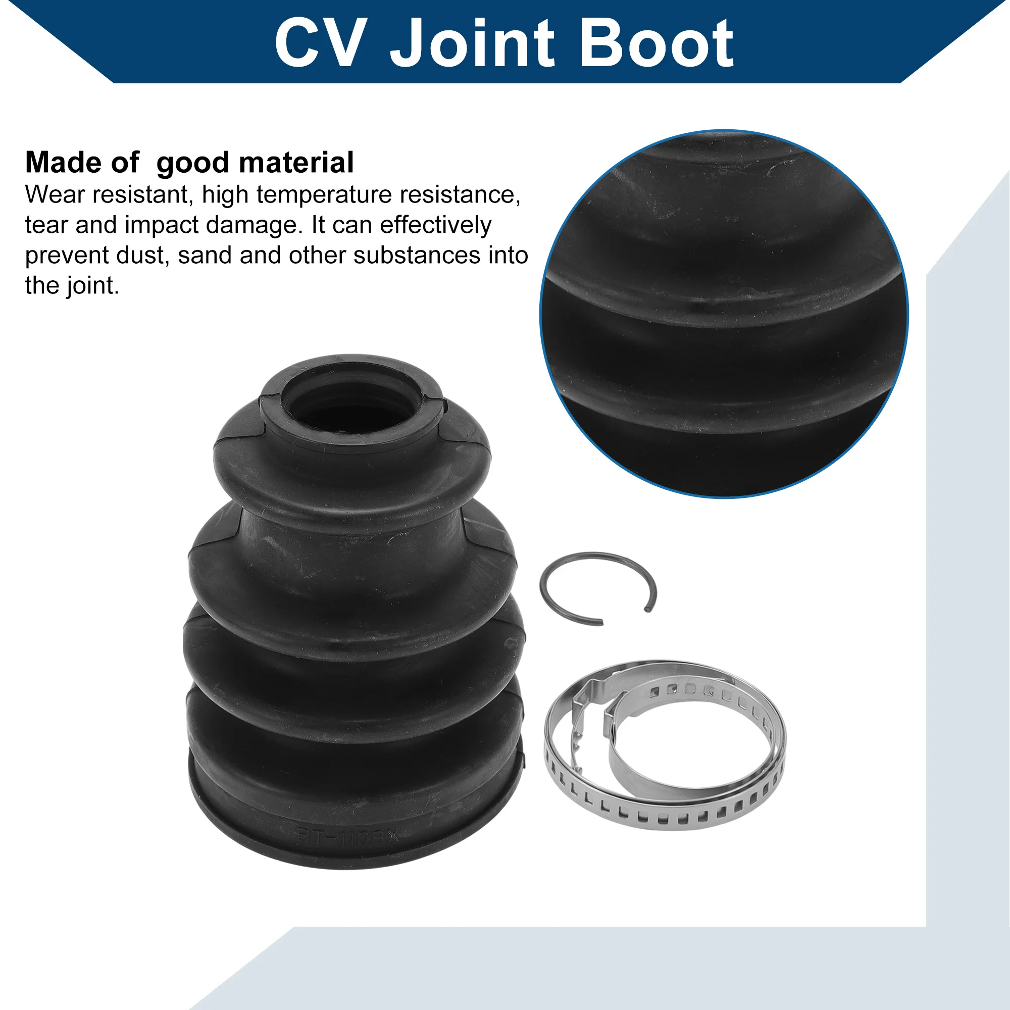 X Autohaux No.95534990301 Inner CV Joint Boot Kit w/ Clamps for Porsche Cayenne 2003-2006 2008-