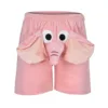 Men Shorts Funny Elephant Boxer Novelty Shorts Humorous Underwear Animal Themed Boxers Shorts Pants Play Strange Pajama Pants 3