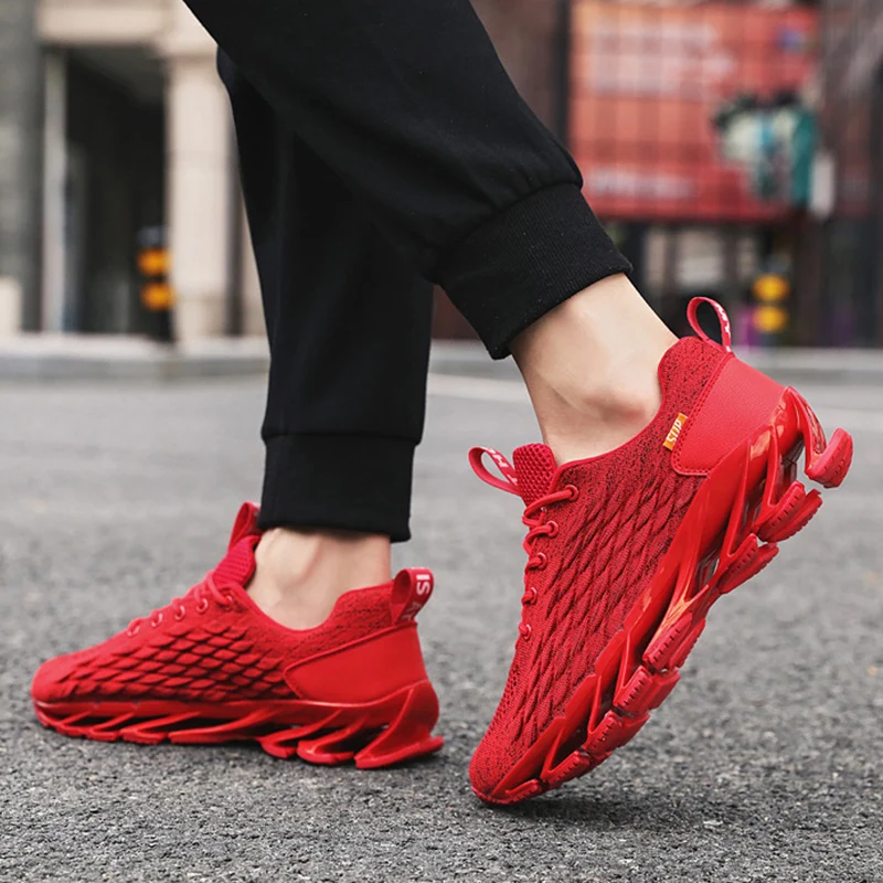 

Дышащие мужские кроссовки большого размера, весна-осень 2024, модная повседневная спортивная обувь из сетчатого материала для бега, мужская обувь с ножным краем