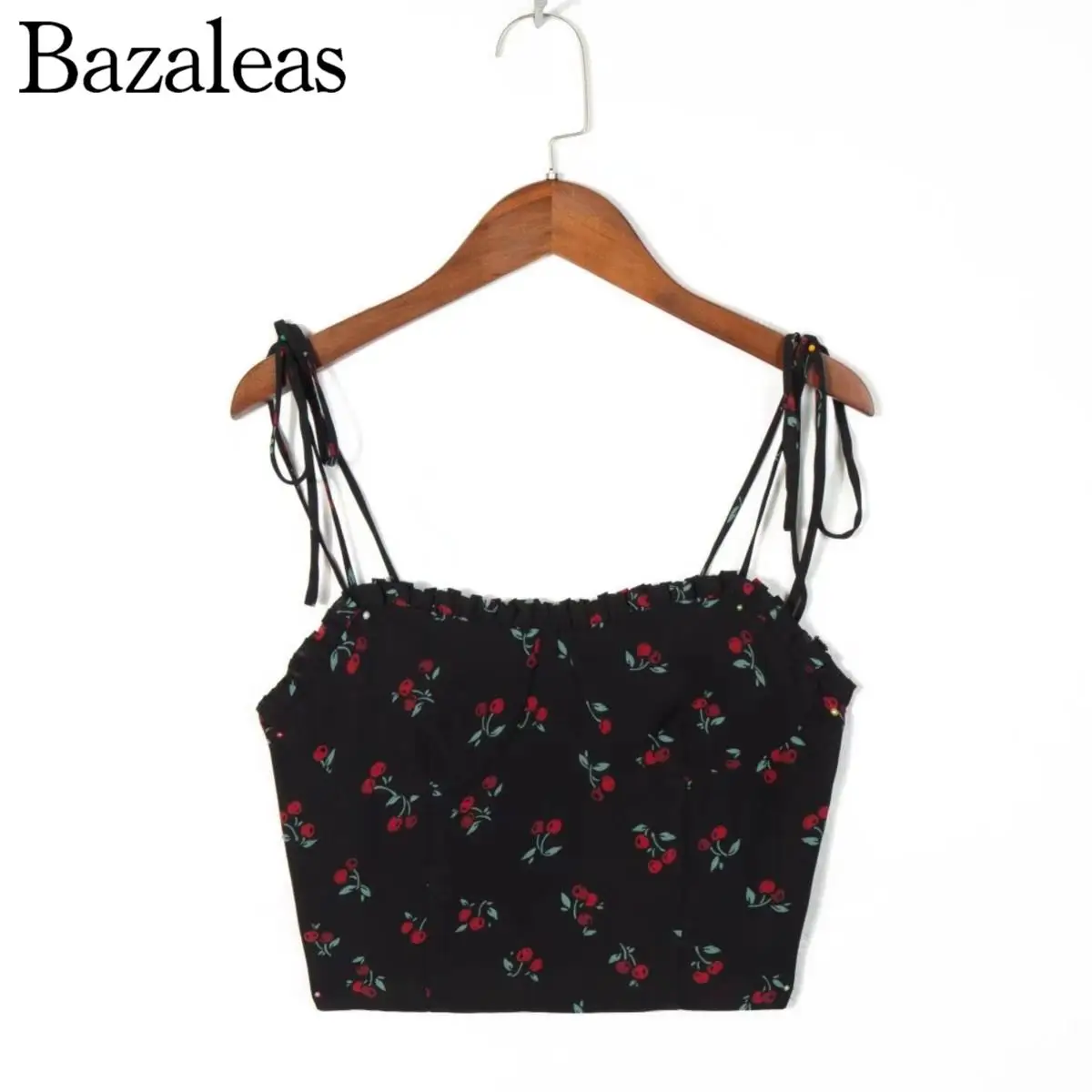 トップス Cherry Pattern Strap Top トップス Cherry Pattern Strap Top pale mauve / M Shipping in