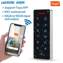 WIFI autonomo Tuya Smart App controllo accessi porta tastiera controllo accessi lettore di schede RFID IP67 uscita e ingresso Wiegand impermeabili