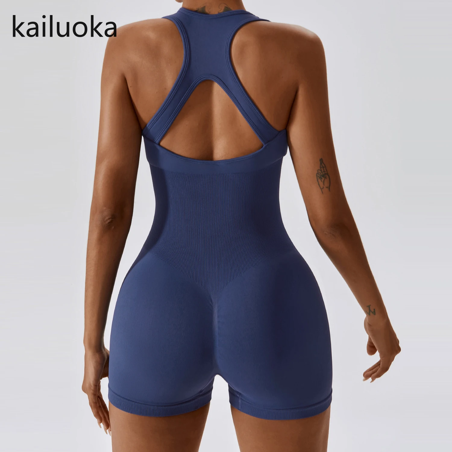 

Yoga Seamless Jumpsuits One-Piece Yoga Suit Women's Gym Push-Up Exercise Clothes High Elastic Tight-Fitting Bodysuit
