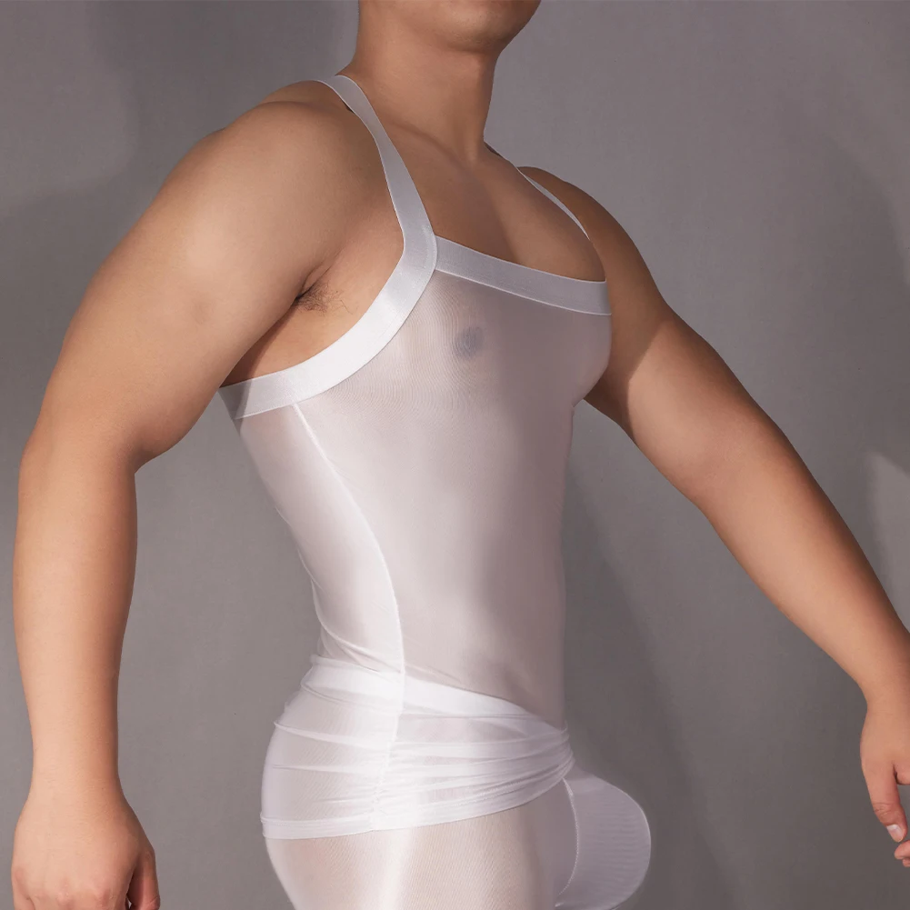 

Майка мужская эротическая Глянцевая без рукавов для спортзала, бодибилдинга