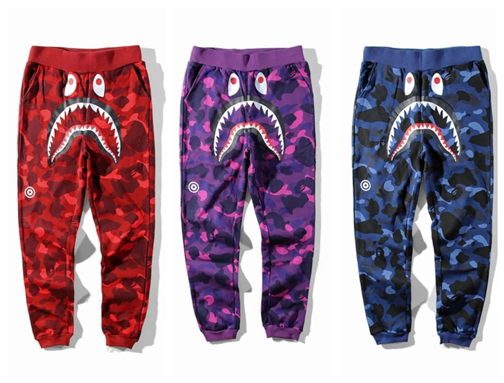 2022 Bape shark SlacksStreetwear Pants 