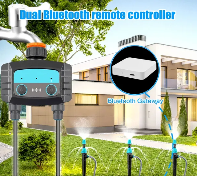 Ordinateur D'irrigation Avec Entrée Et Sortie En Laiton, Minuterie De Jardin, Minuterie D Jardin Minuterie Arrosage Avec Ecran Lcd 98672813