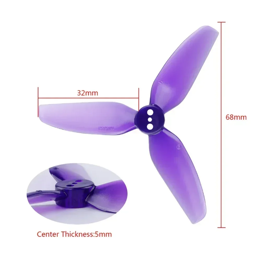 HQProp T3X3X3 Hélices 3 pouces 3 pales CW/CCW pour drone course