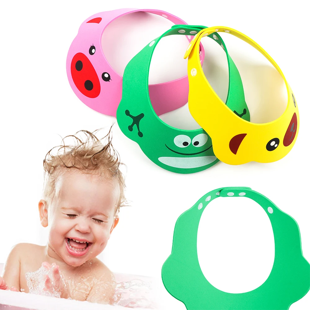 Ozoffer Adjustable Baby Shower Cap Ear Cover Kids Childern Bath Shield Hat Wash Hair | BIG W