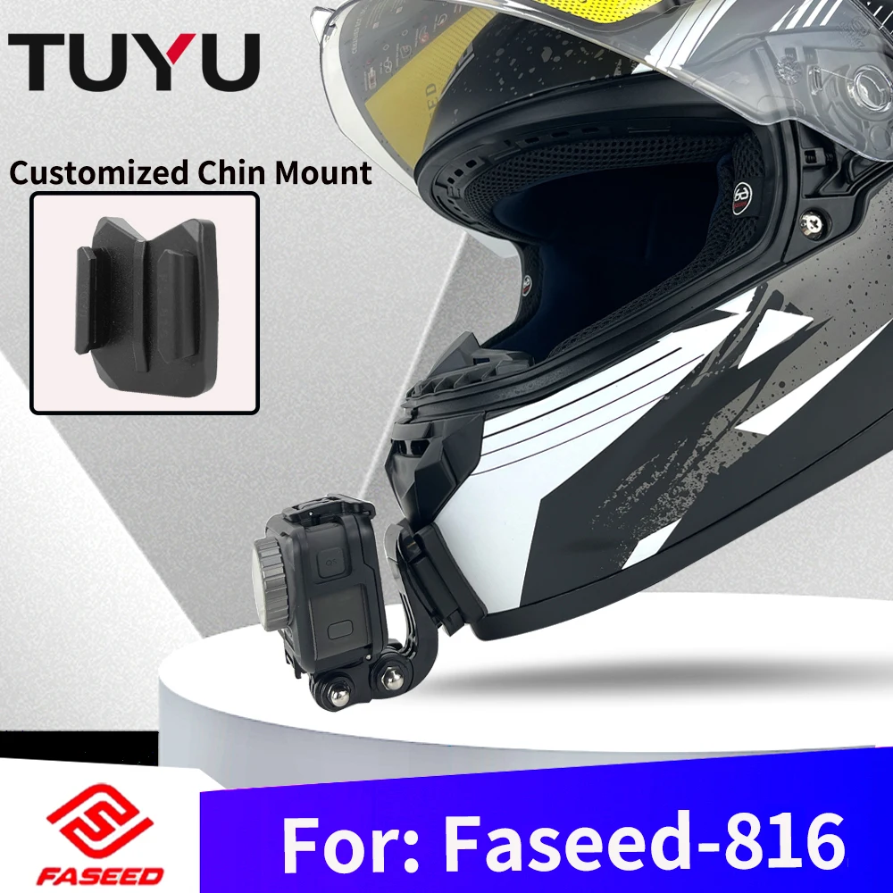 

For FASEED 816 Customized Motorcycle Helmet Chin Mount for GoPro hero11 10 9 Insta360 One X3 X2 Rs DJI Action Camera Accessories