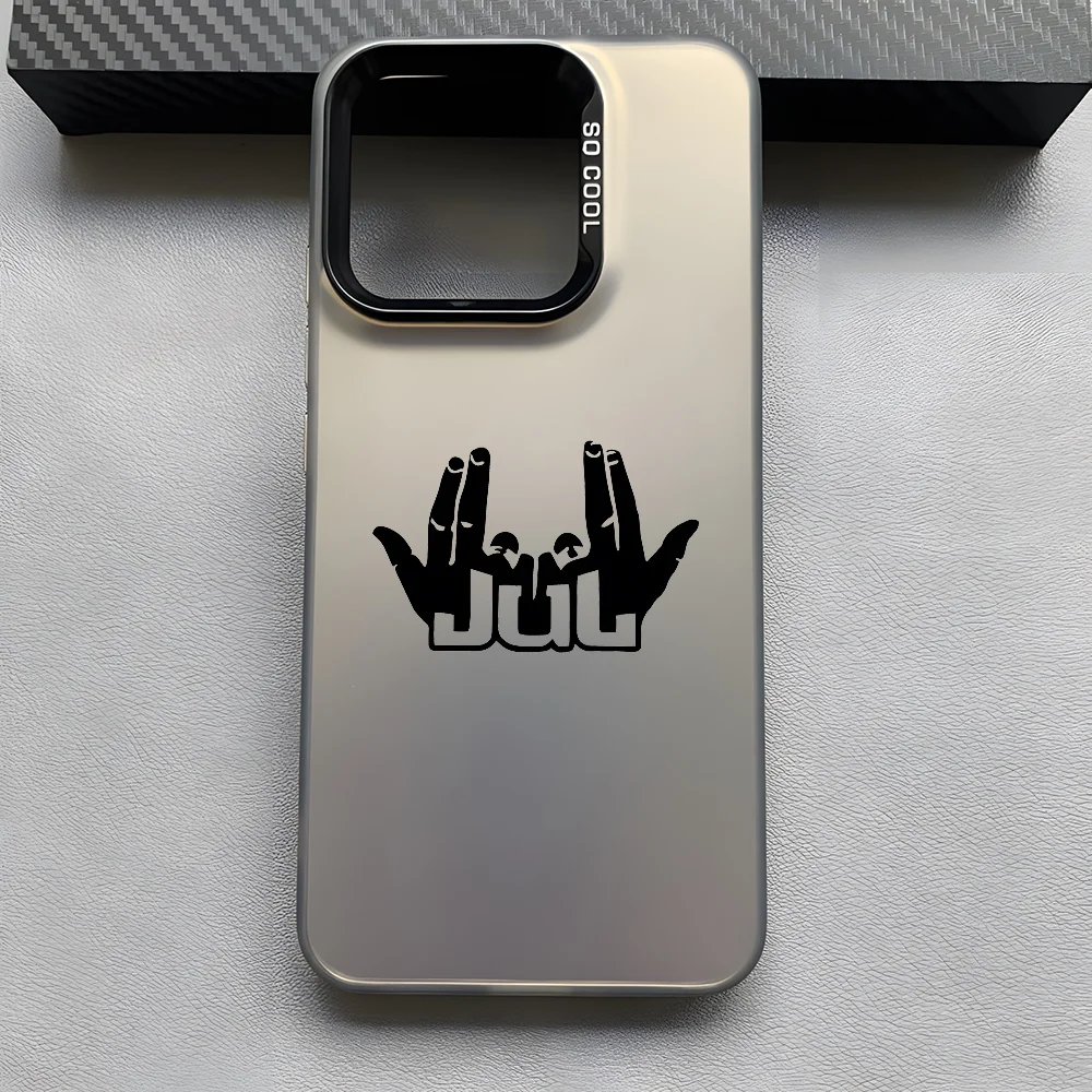 Stylish Matte Black & Purple Phone Case with Laser Metallic Aurora Design