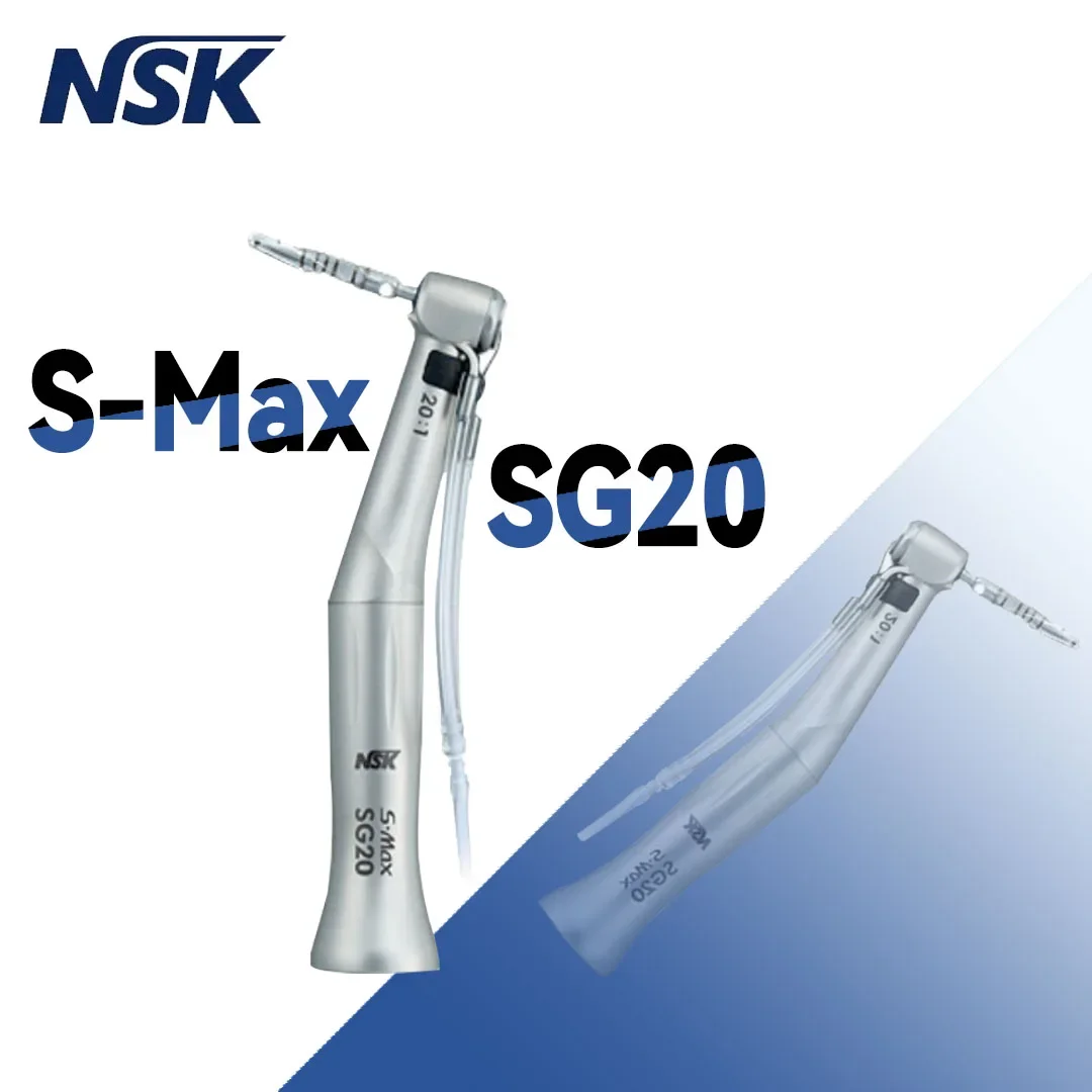 

NSK S.Max SG20 contraangulo Dental Low Speed Handpiece 20:1 Reduction Implant Surgery Contra Angle Handpiece Air Turbine