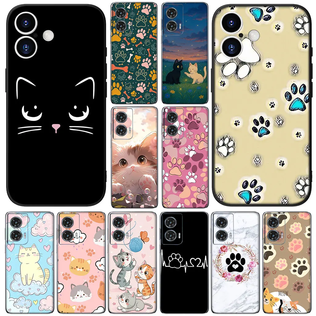 Kitten Cat Cartoon Dog Paw Design Protective Phone Case