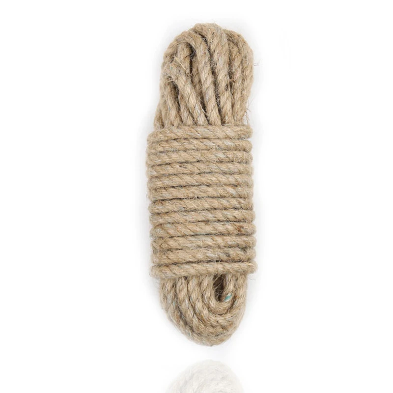Corde lisse 3m. en chanvre naturel pour portique de balançoire de 3,3 m. fabriquée en
