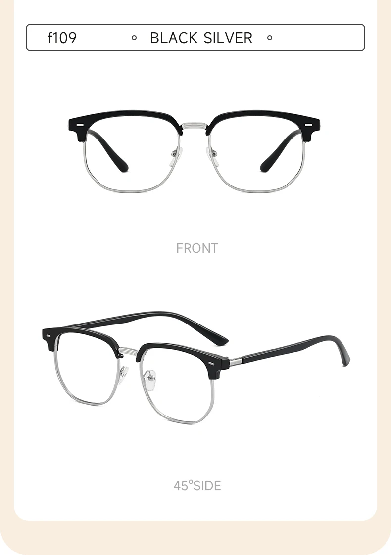 BEAU FIVE Photochrome Anti-Blaulicht-Brille, modische Unisex-Brille mit quadratischem Rahmen, UV400, Computer- und Handybrille F109 – Detail 15