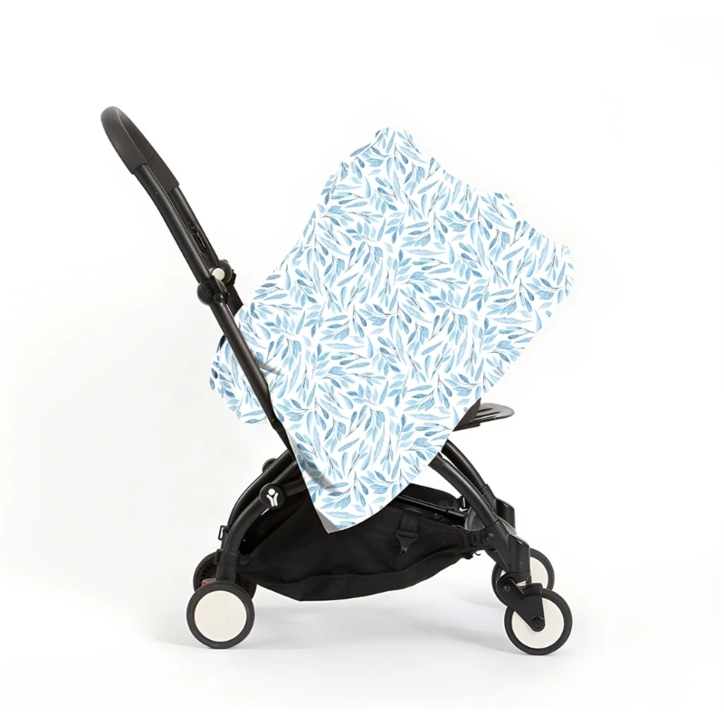 Baby Nursing Cover Breathable Breastfeeding Cover Baby Feeding Blanket Privacy Apron with Printed Pattern Stroller