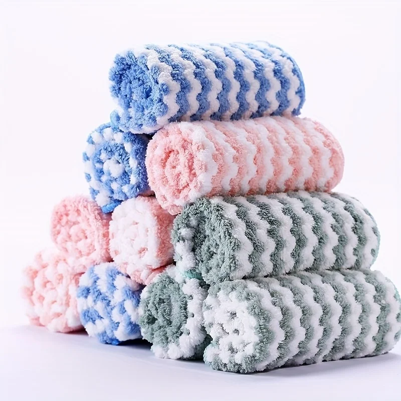10pcs Microfiber Kitchen Towels,Ultra-Absorbent,Durable,Reusable, Easy Wash,Kitchen, Dishes, Countertops,Home Use
